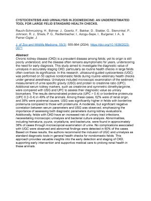 CYSTOCENTESIS AND URINALYSIS IN ZOOMEDICINE